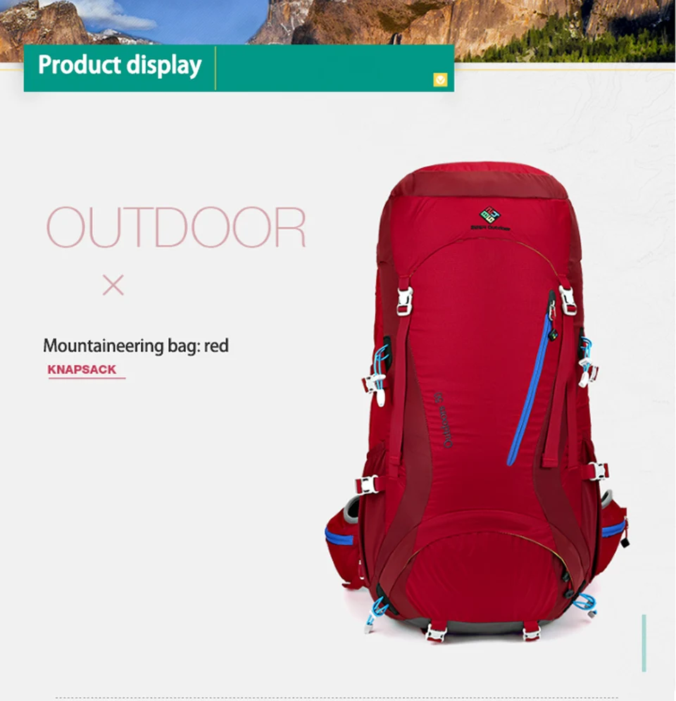 CAMEL 50L мужской и женский многофункциональный повседневный спортивный рюкзак, водонепроницаемые сумки для пеших прогулок и путешествий