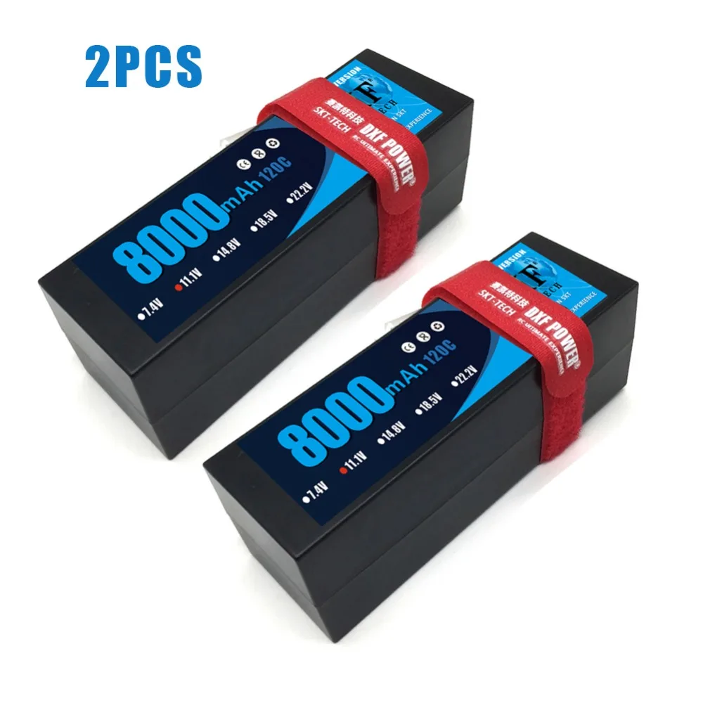 2 шт. DXF lipo Батарея 3S 11,1 V 3500 мА/ч, 4200 мА/ч, 7000 мА/ч, 8000 мА/ч, 60C 120C 240C для 1/10 1/8 RC автомобиль грузовик FPV, вертолет-Дрон