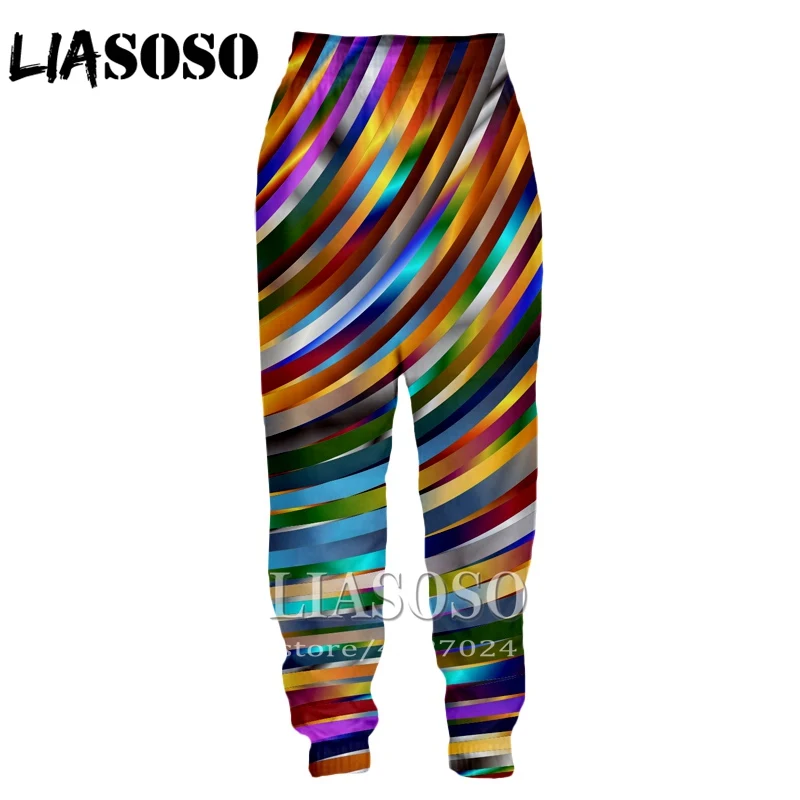 LIASOSO, 3d принт, для мужчин и женщин, Мультяшные психоделические длинные спортивные штаны, зимние штаны, аниме, милые, повседневные, забавные,, брюки E295