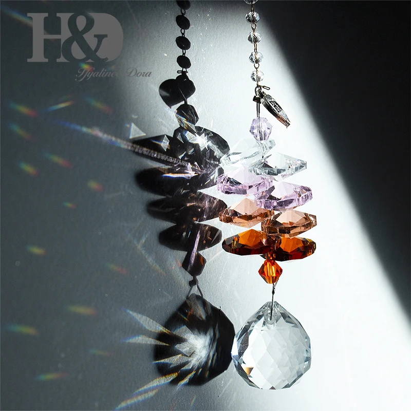 H &amp D хрустальная люстра шар Ловец Солнца висячий орнамент Радужное окно Suncatcher