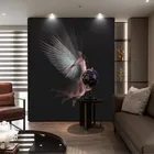 Креативная черно-белая декоративная картина с ангелом, профессиональное производство, Настенные обои, оптовая продажа, пользовательские фото стены