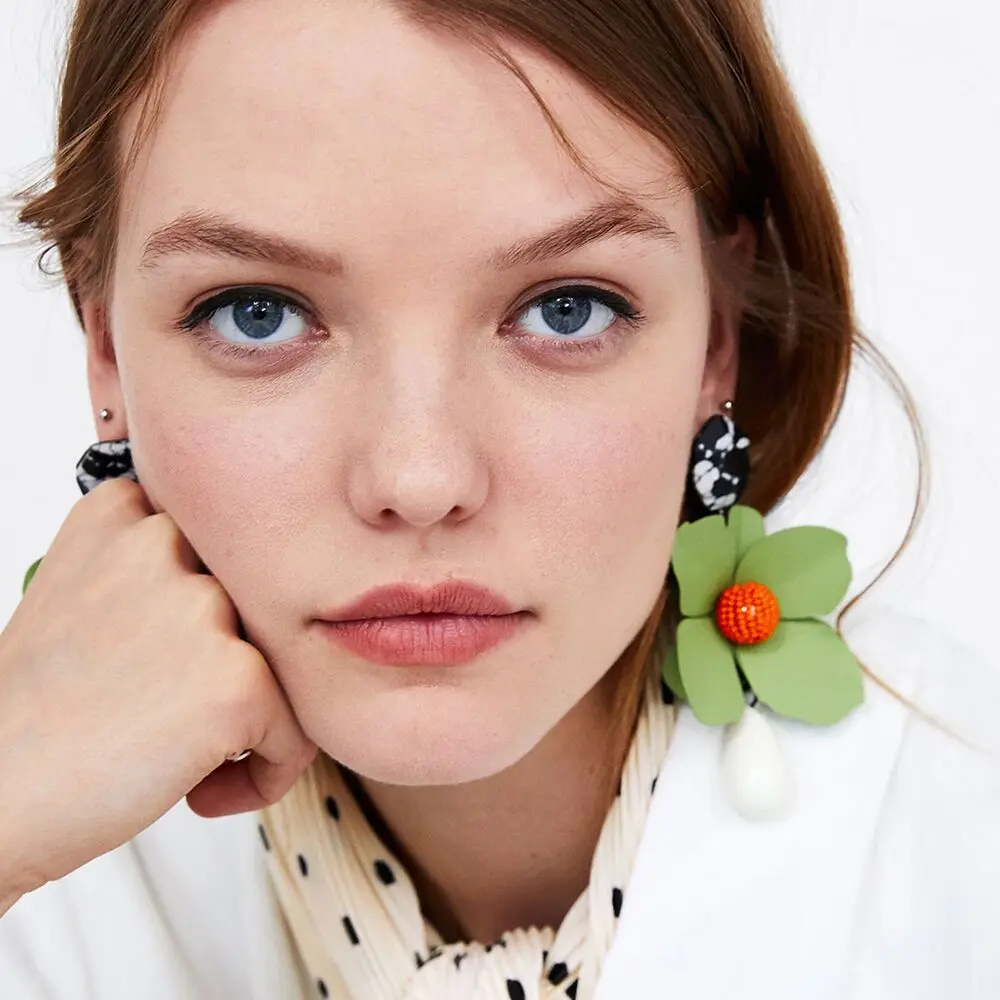 Boho Fashion Statement Earrings Big flower Dangle Drop Bijoux Jewelry Accessories For Woman Girl | Украшения и аксессуары