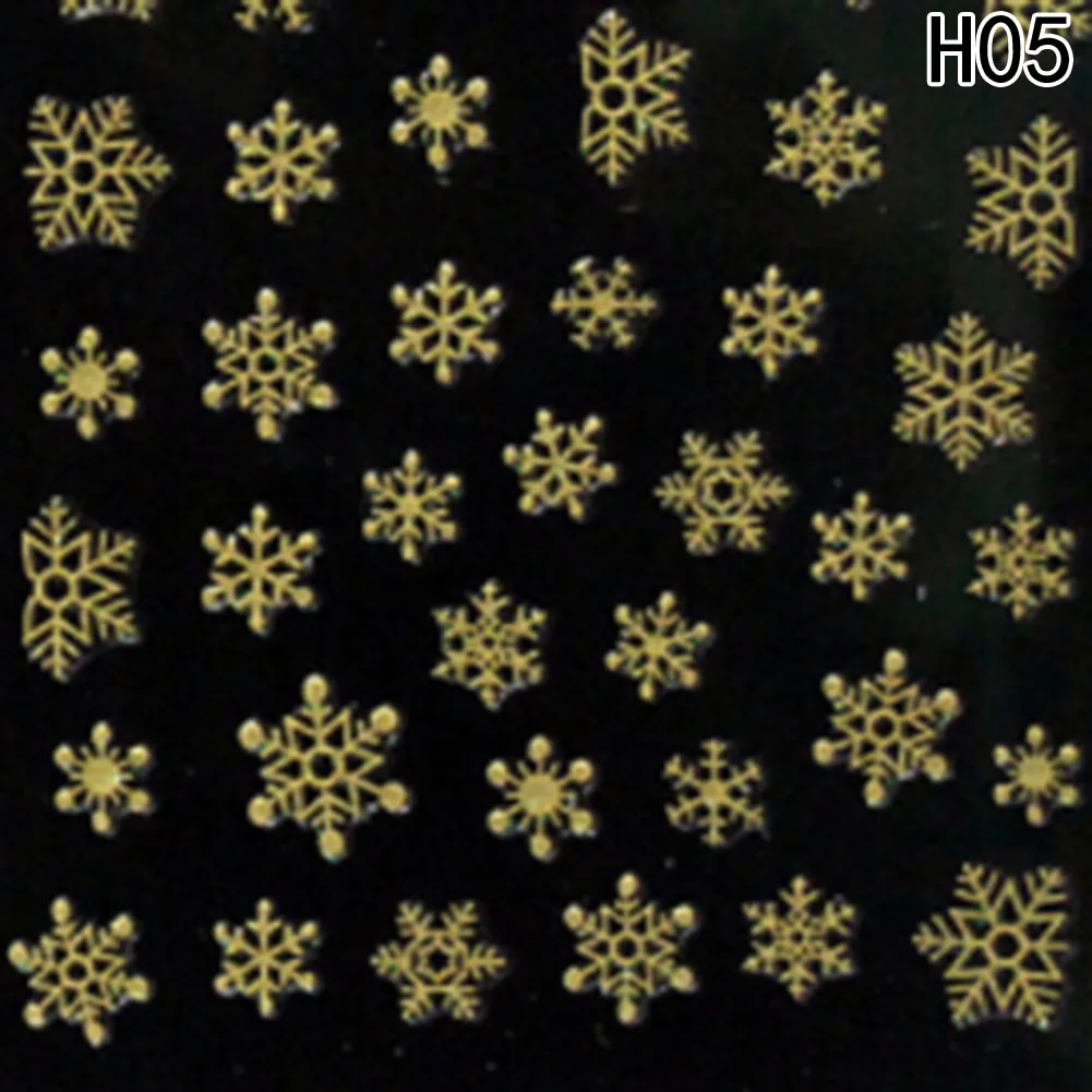 Новые 3D наклейки для ногтей, рождественские наклейки для ногтей со снеговиком и снежинками, Рождественский Декор для девочек, наклейки для ногтей, аксессуары, инструмент для дизайна ногтей