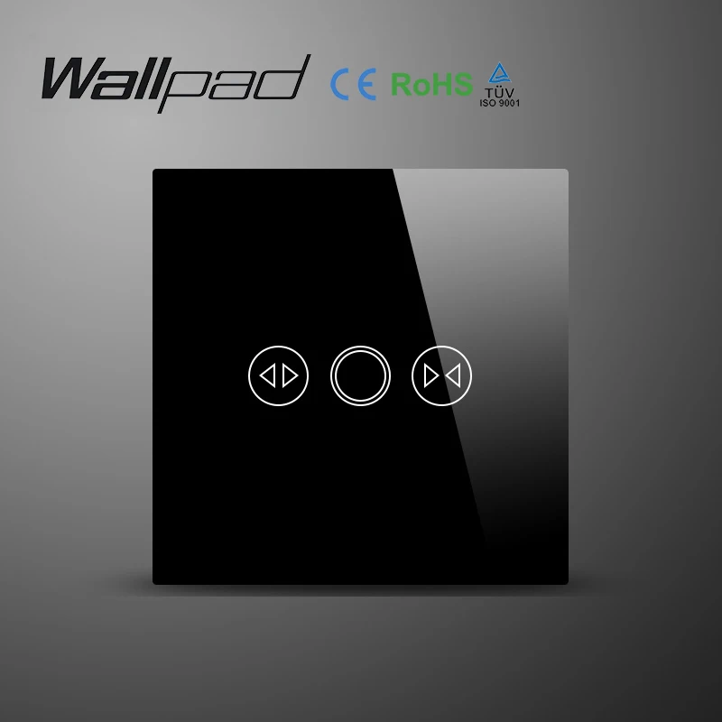 Умный электрический сенсорный выключатель Wallpad Galss для штор жалюзи настенный со