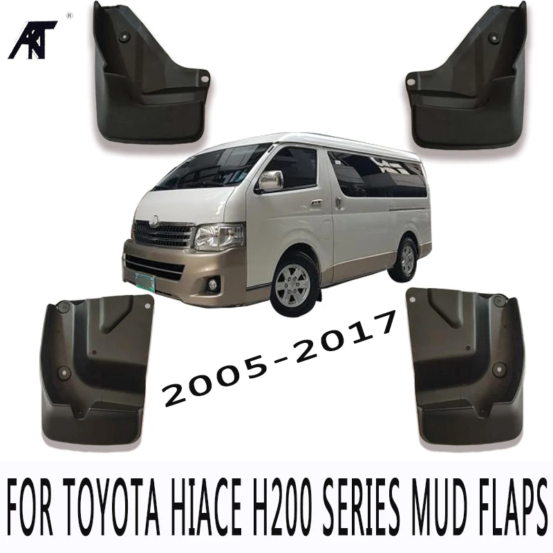 4 шт./компл. Брызговики от грязи для Toyota Hiace серии H200 2005 2017 брызговики спереди и
