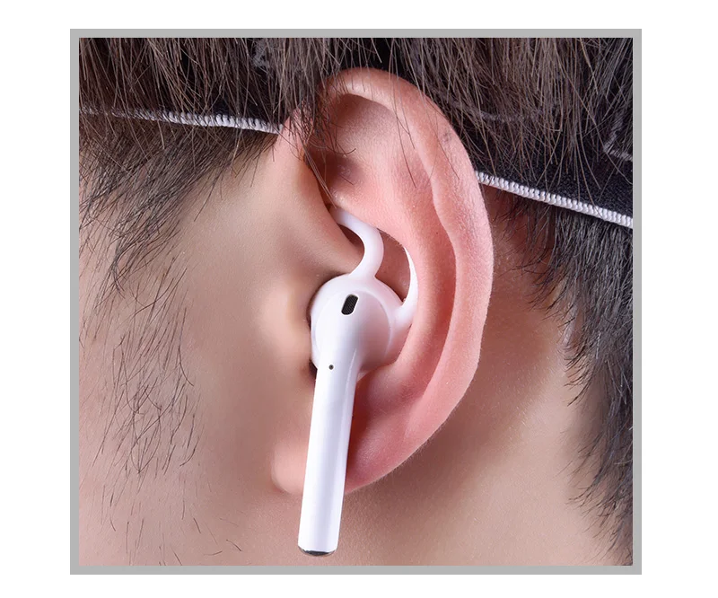 

3000x Soft Silicone Headphones Earbuds Hooks for Apple Airpods and Earpods Cover for iPhone Earphone Cases Ear Earbud hook White