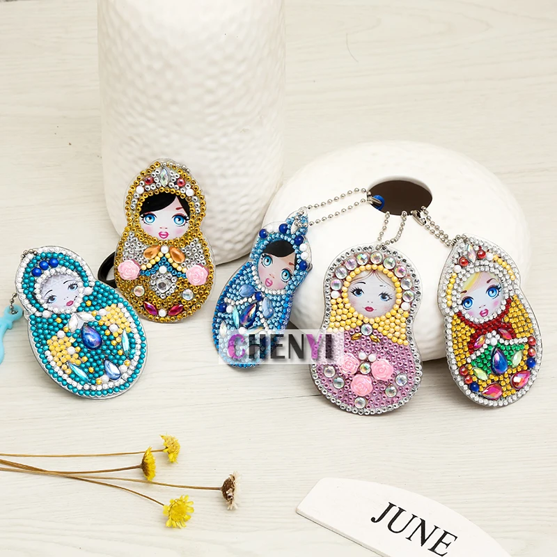 CHENYI 5 шт./компл. Сделай Сам алмазная живопись мультфильм девочка кукла фрукты