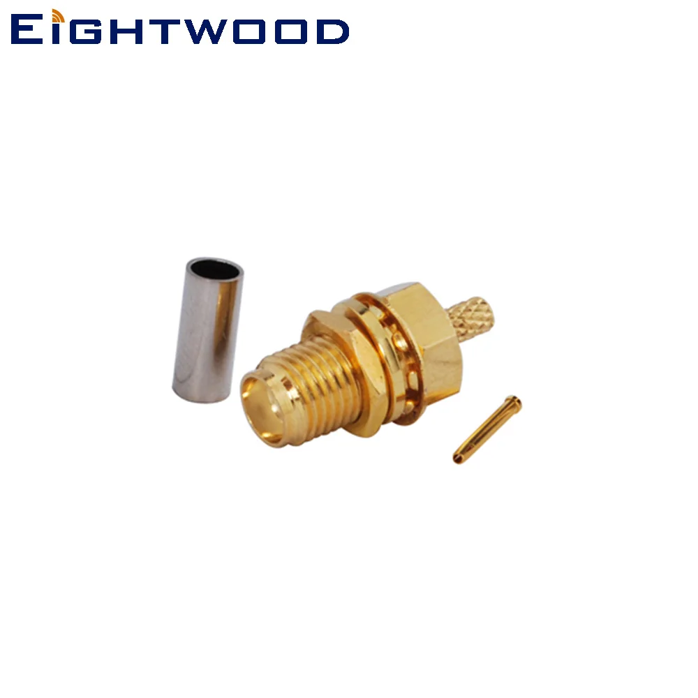

Eightwood антенный адаптер SMA разъем Женская перегородка RF коаксиальный разъем для RG-174, RG316,LMR100 коаксиальный кабель