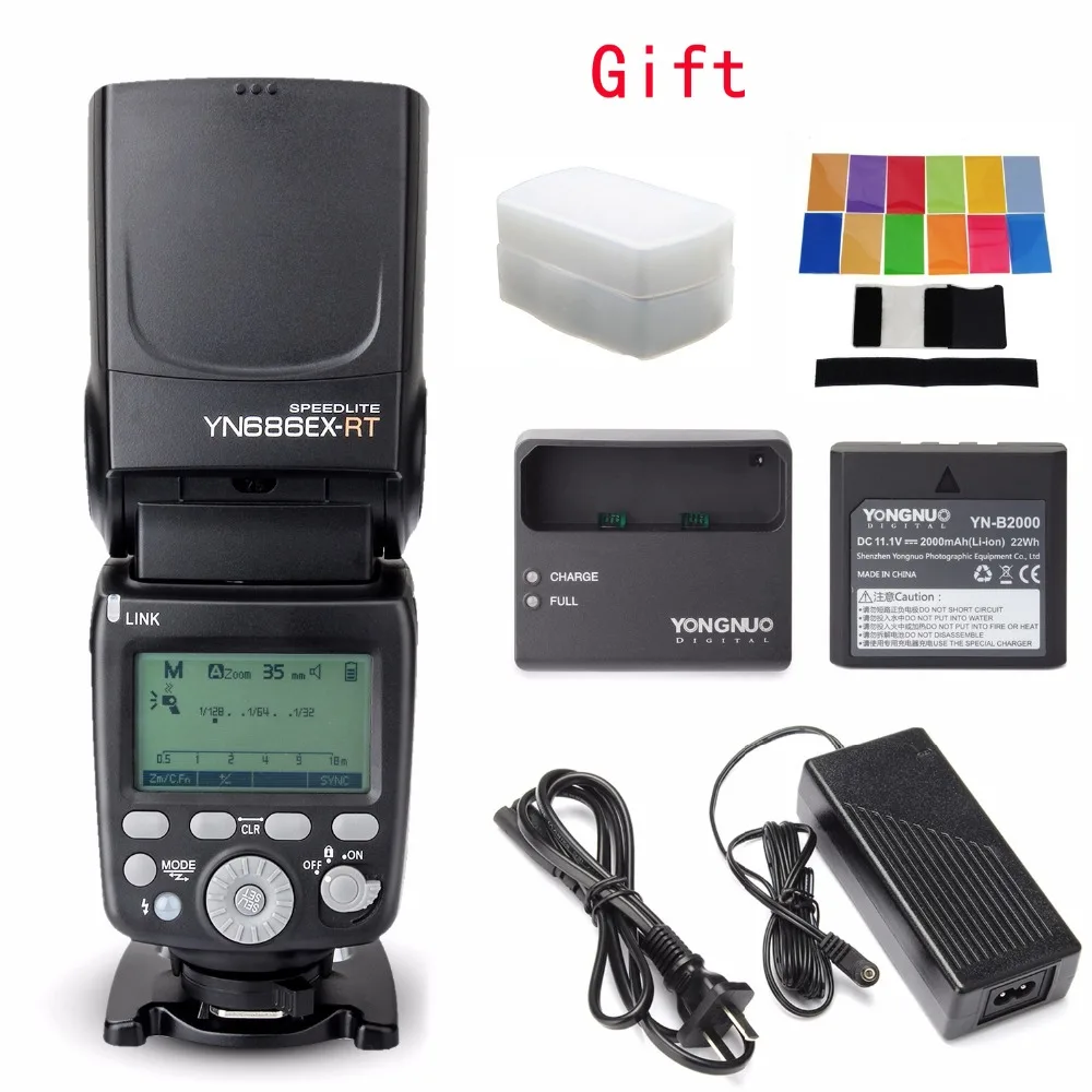 YONGNUO YN686EX RT литиевая батарея Speedlite 1/8000s TTL M MULTI Wireless Falsh для Canon 5D II 7D 6D 60D 700D 30D 40D