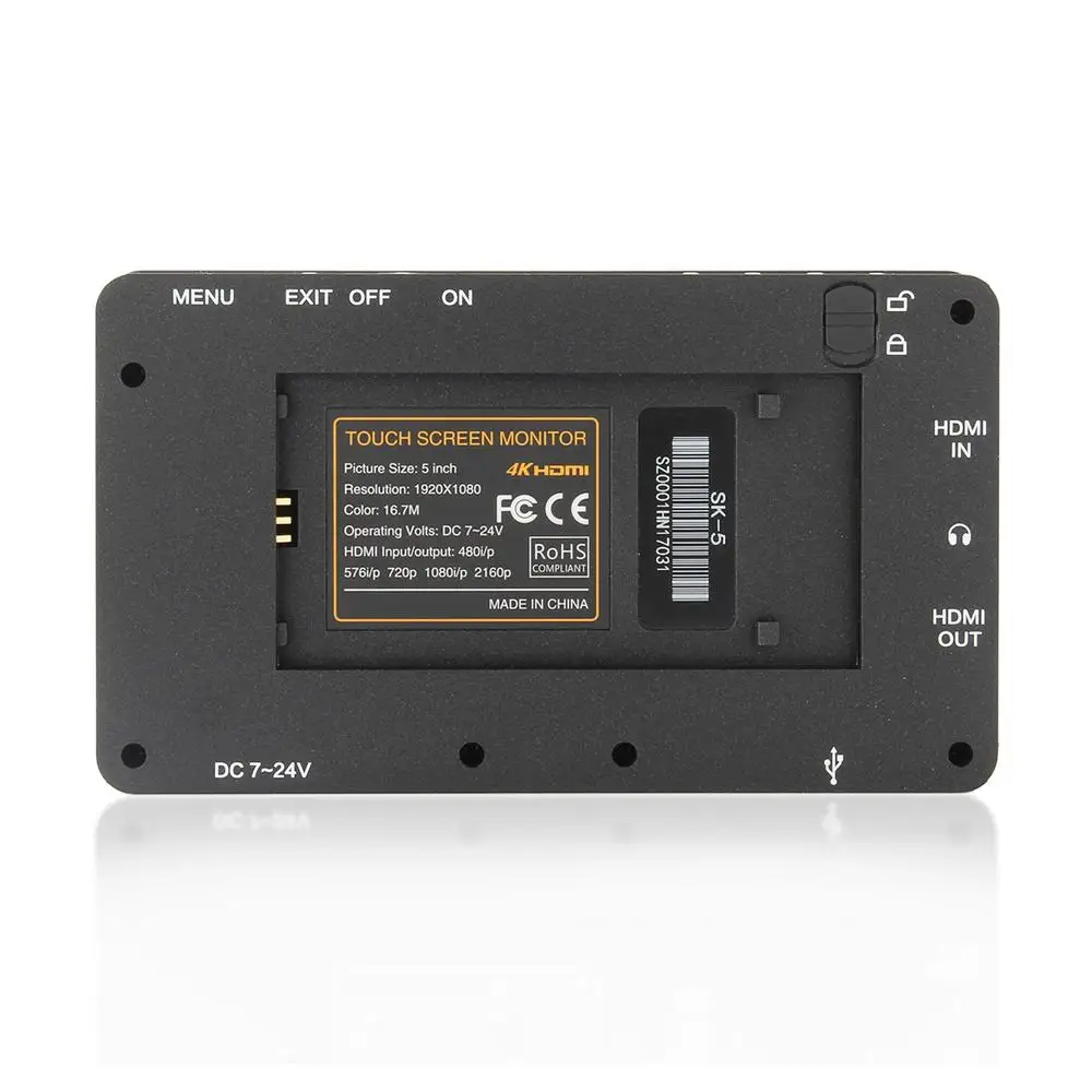 Sokani SK-5 5 &quot4K Поддержка сигнала сенсорный экран монитор HDMI-совместимый с камерой
