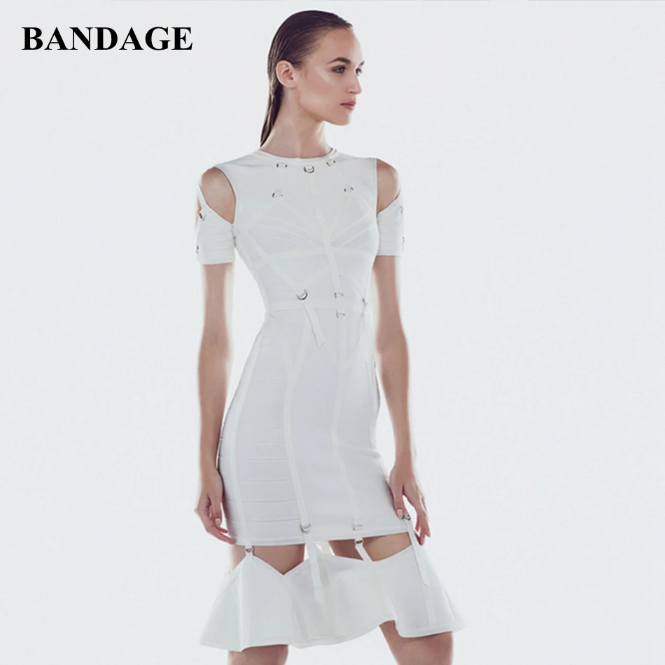 

Women Sexy Hollow Out Rayon Bandage Trumpet Mermaid Dress Bodycon Patchwork Midi Dresses Celebrity Party Club Zipper Vestidos
