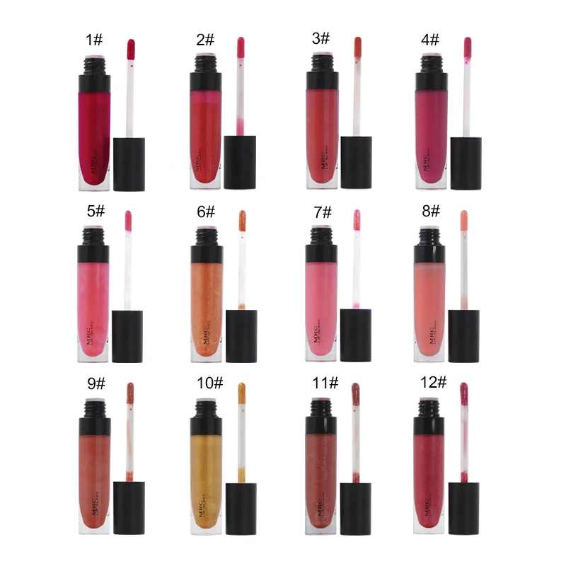 Яркий стойкий блеск для губ MRC нюдовая косметика Шиммер горячие сексуальные