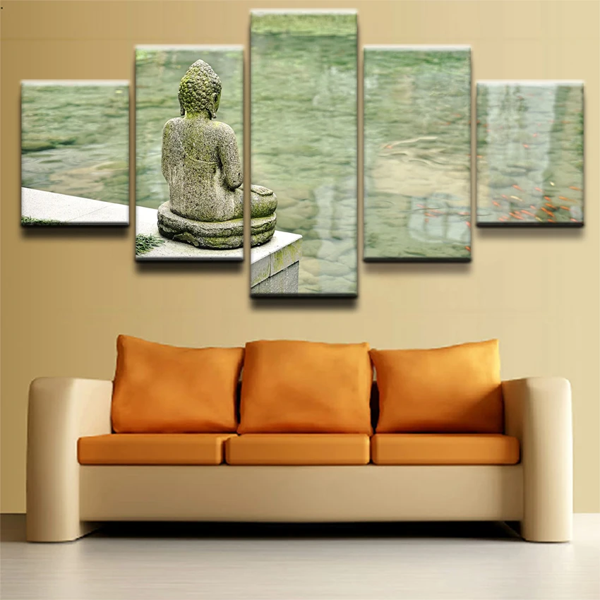 5 шт. Будды плакат из плотной ткани напечатанный Wall Art Современное украшение для