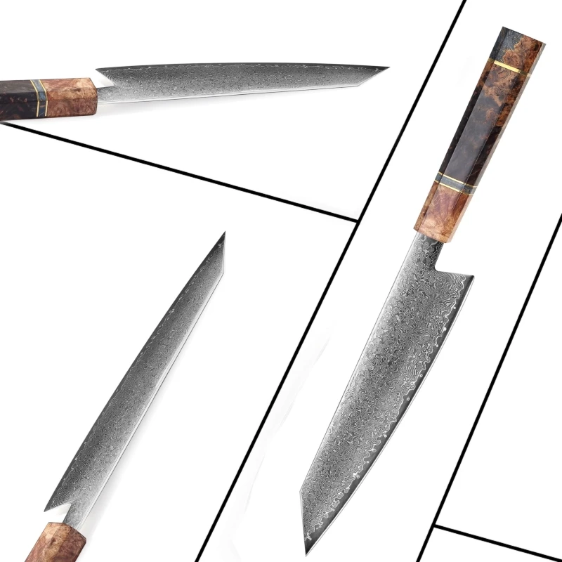 Handmade Kitchen Knife Japanese Damascus Chef VG10 Steel Kiritsuke Knives Home Tools Cooking Slicing NEW|Кухонные ножи| |