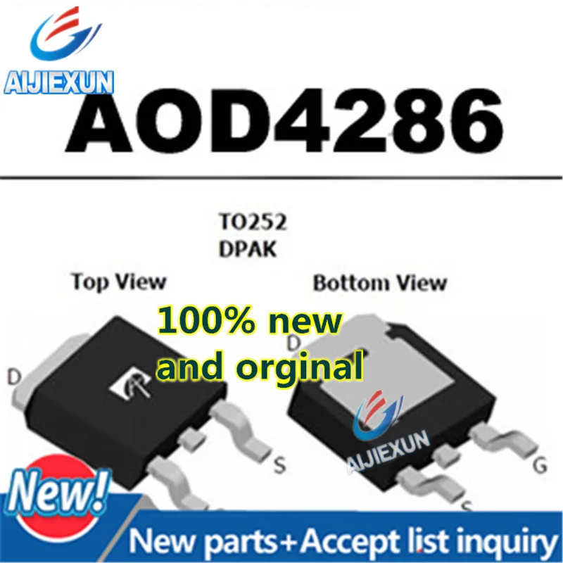 

50 шт., 100% новый и оригинальный AOD4286 D4286 100V N-Channel MOSFET в наличии