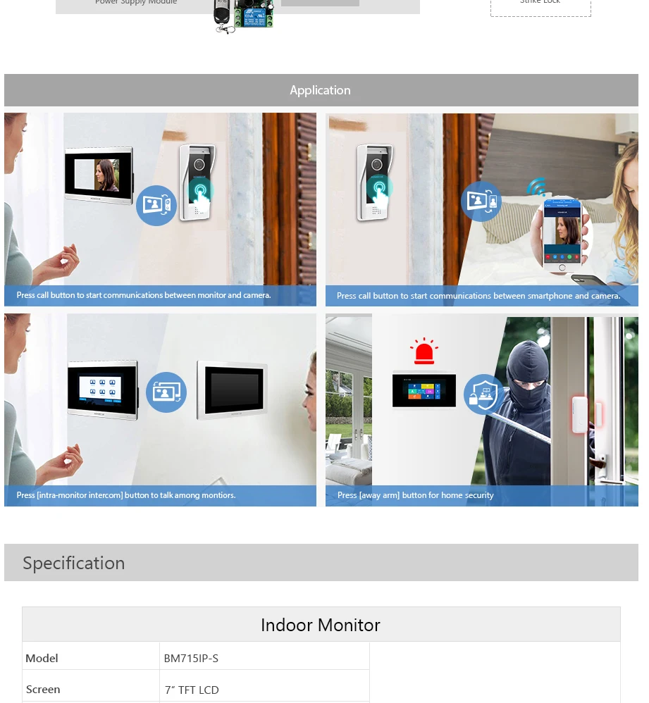 HOMSECUR " Wi-Fi IP Проводной Видео дверной вход безопасности домофон 1.0MP с монитором памяти для домашней безопасности