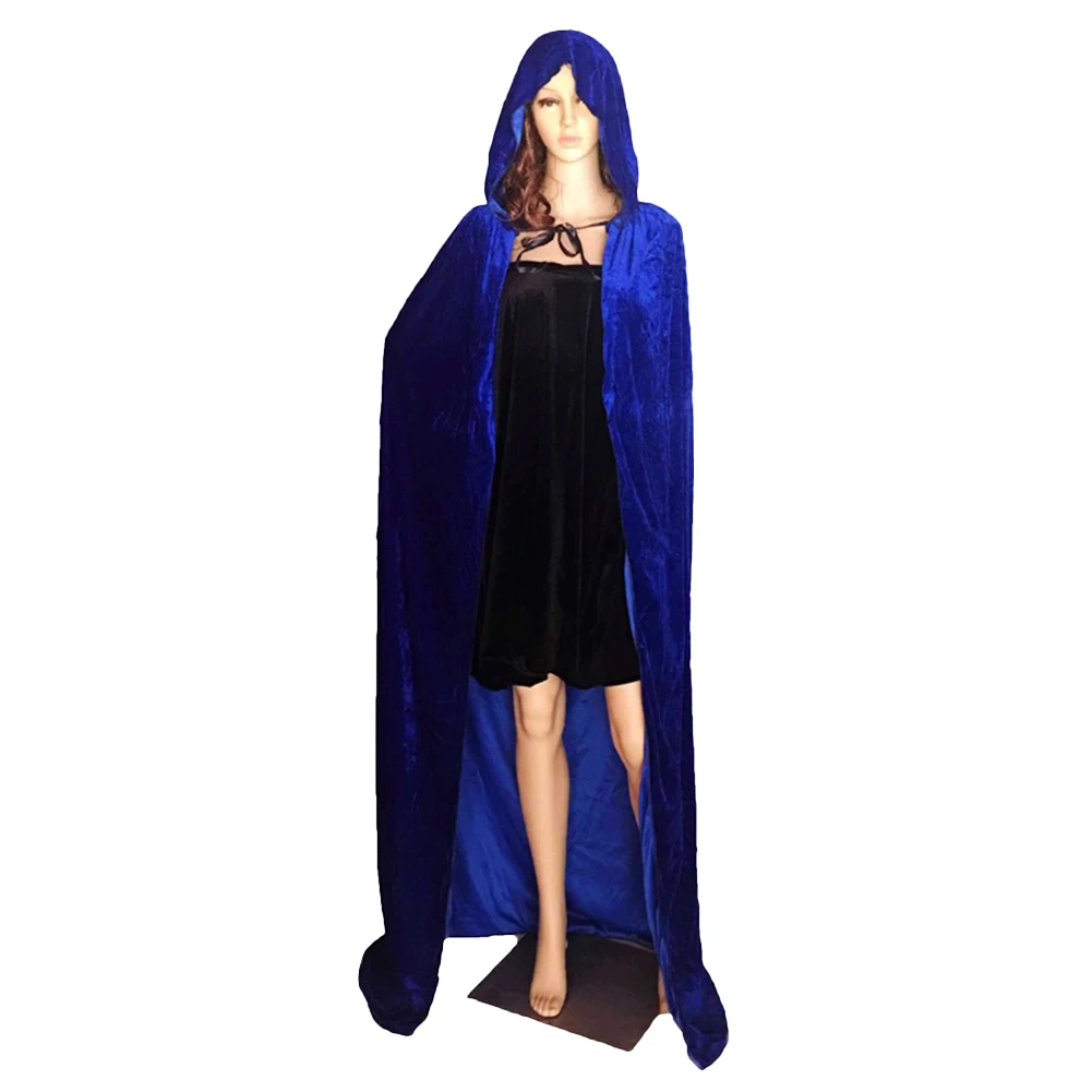 Взрослых Хэллоуин плащ с капюшоном длиной до пола мыс партия ведьма Robe Косплэй