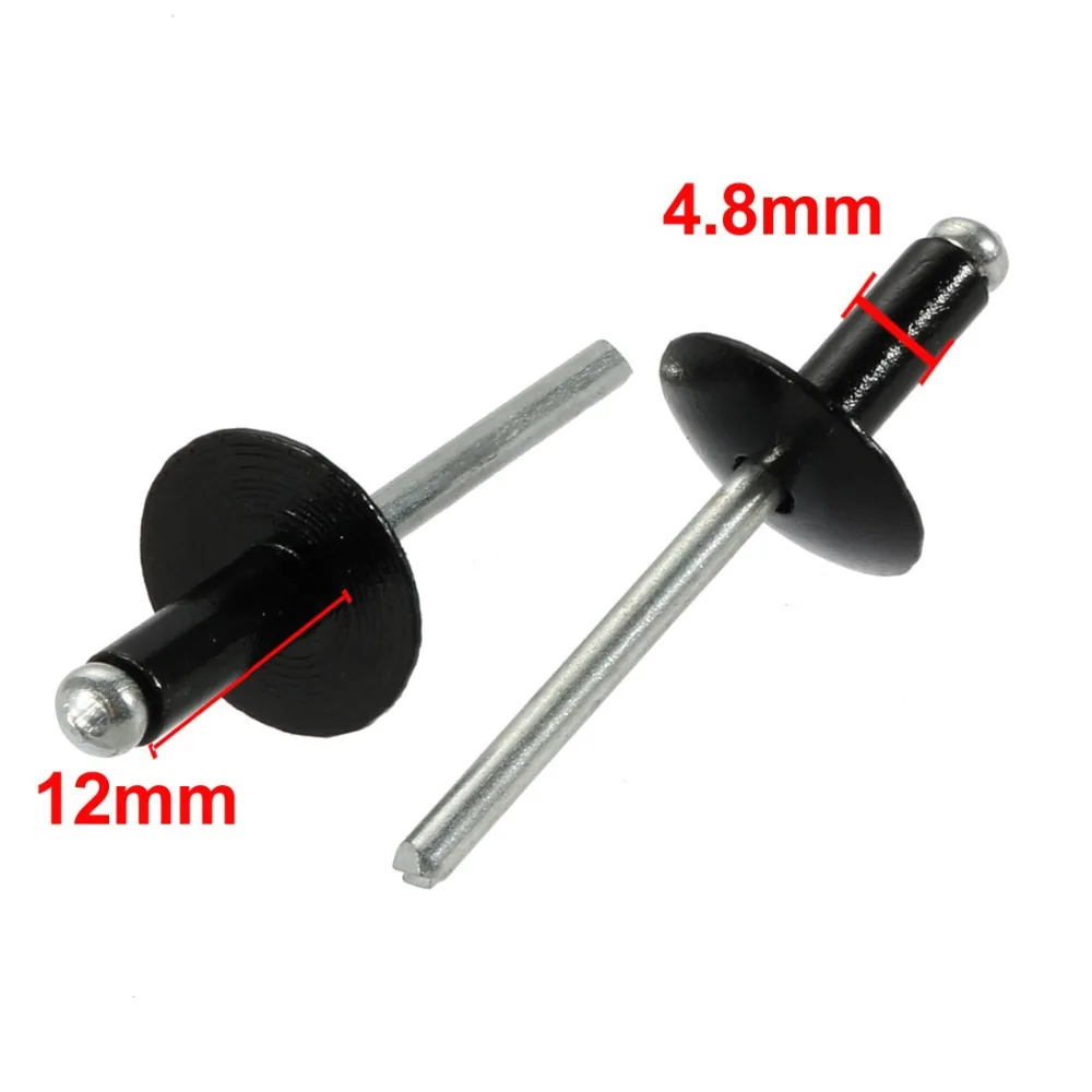 80Pcs Blind Rivets 4.8x8/12/14/16mm Aluminum Open End Large Flange Rivet Fasteners For Aircraft Machines Furniture Hardware |