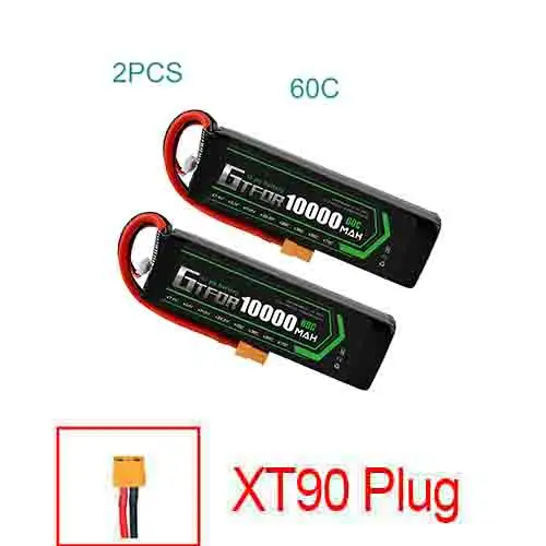 2S10000mah60C-XT90 GTFDR lipo батарея 7,4 V 10000mAh 2S 60C 80C 100C RC батарея Deans XT60 для 1/8 1/10 автомобилей RC лодка вертолет Квадрокоптер лодка автомобиль - Цвет: 2S10000mah60C-XT90
