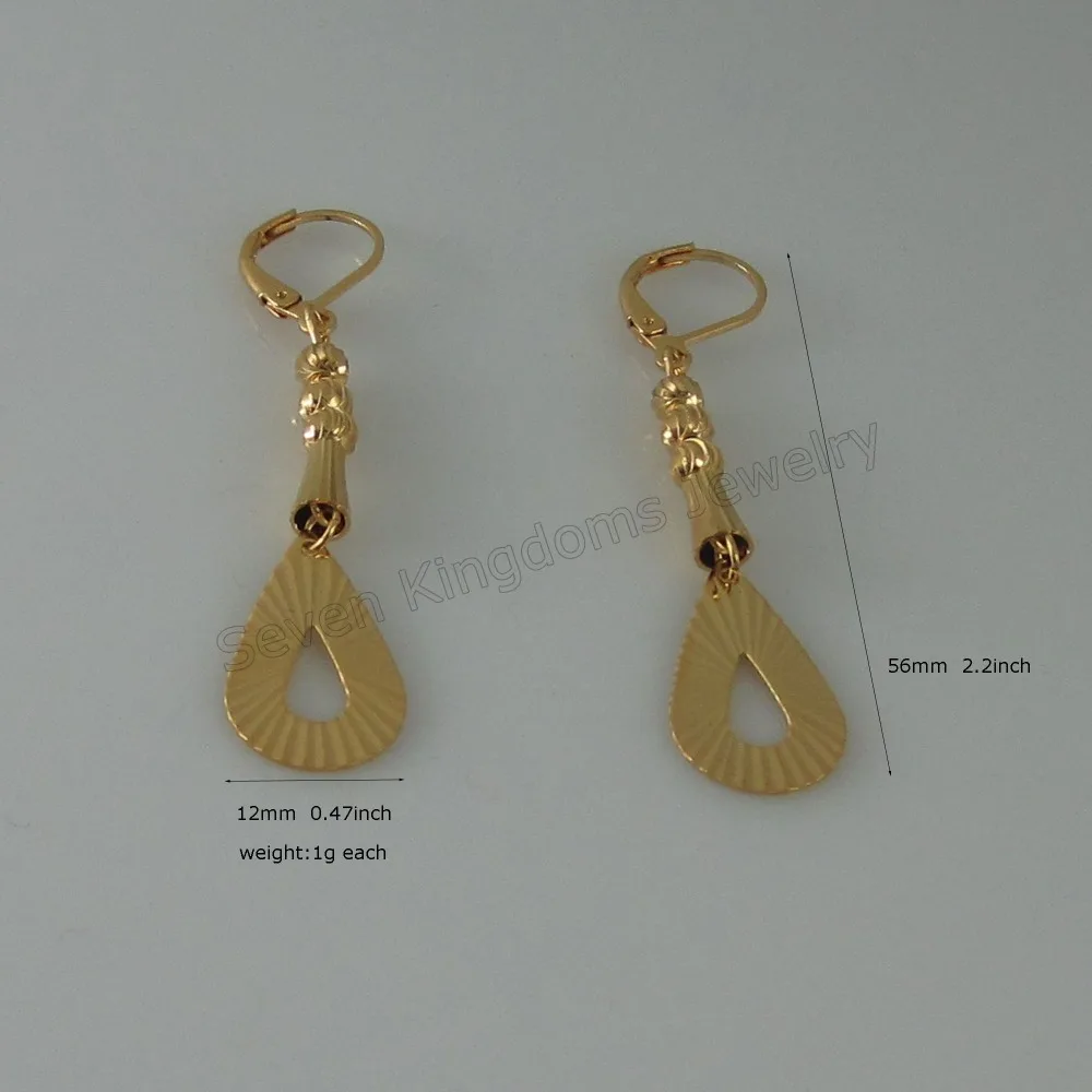 Foromance/EARRING WATER DROP PATTERN CARVED DANGLER TALL 56MM 2.2&quot WIDTH 12MM 0.47&quot - GOLD COLOR / | Украшения и