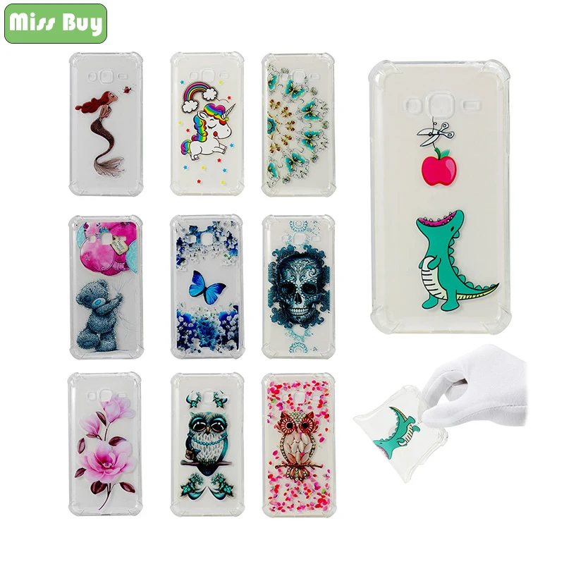 Missbuy Transparent Painting Phone Case For Samsung Galaxy J2 PRO 2018 J5 J7 2016 2017 Cover Silicone for J730 J530 J330 |