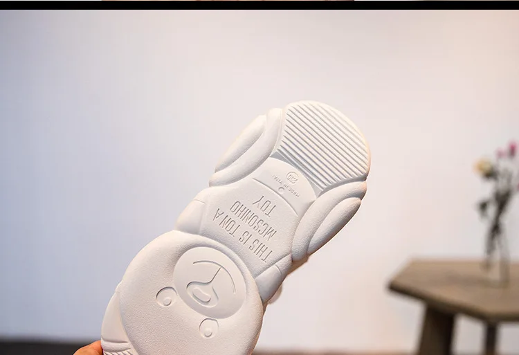 RUMRAM/Школьная обувь для мальчиков и девочек с медведем на шнуровке из PU