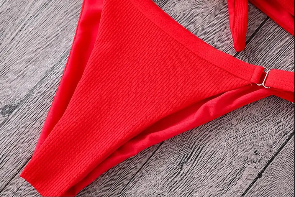 2019 сексуальное бикини deux pieces ансамбль maillots de bain unis Tail basse maillot femmes offre speciale