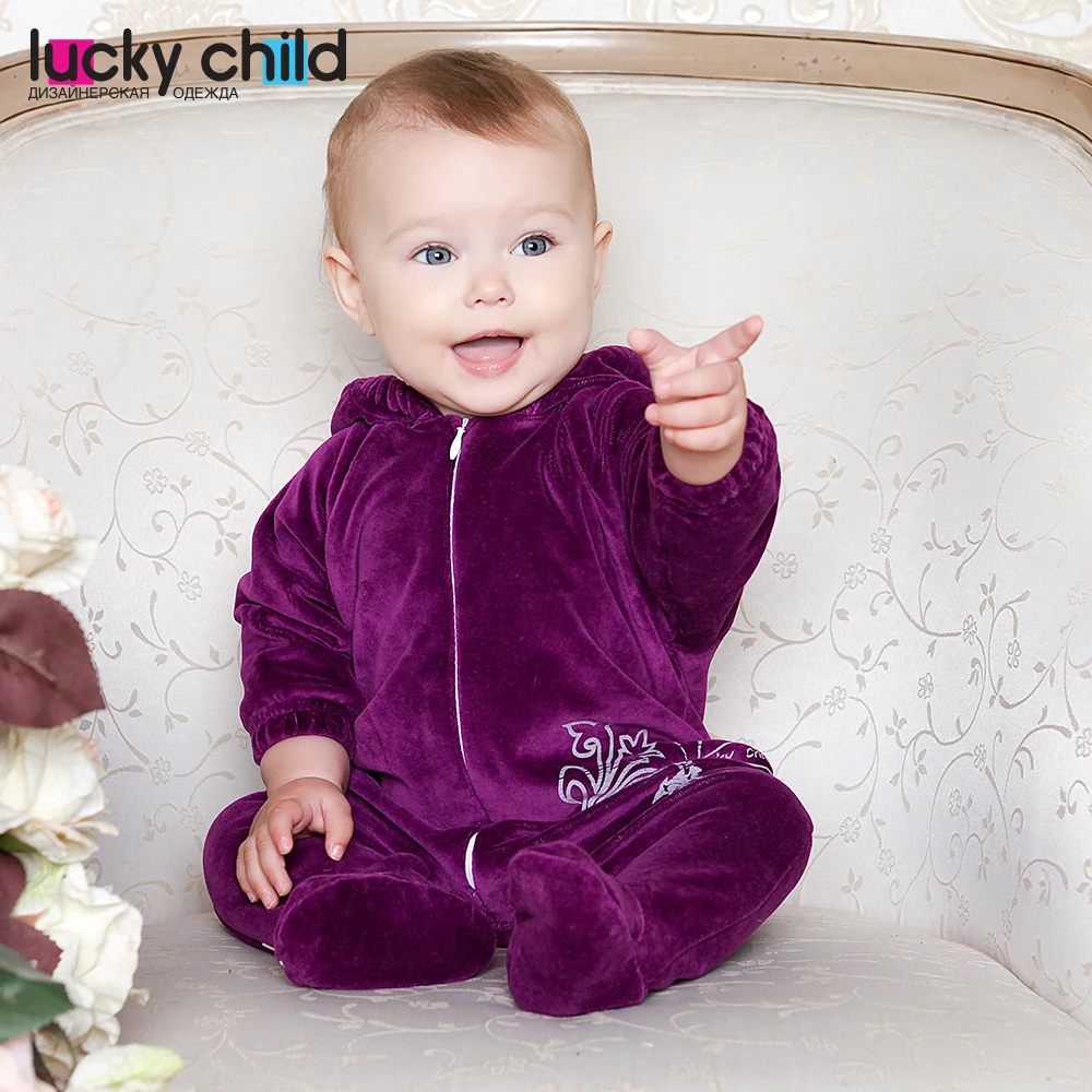 Комбинезон Lucky Child велюровый на подкладке для мальчиков и девочек [сделано в
