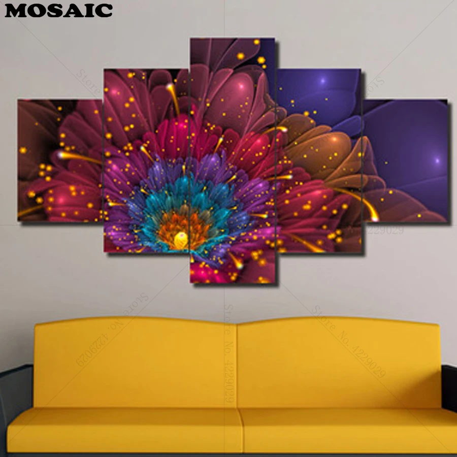 

Drop shipping,5 Pieces fireworks 5D DIY Diamond Painting Embroidery Full Square Patterns Cross Stitch Mosaic,home Decoration