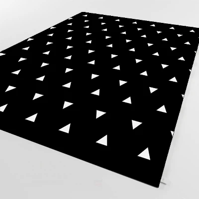 Еще черная напольная белая Треугольники геометрическим 3d принтом Нескользящие