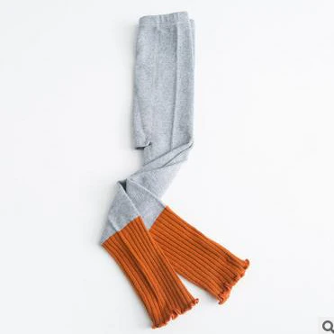 Серый Детские хлопковые колготки для маленьких девочек, чулки, теплые Чулочные изделия, колготки, лоскутные хлопковые прекрасные подарки, новые модные - Цвет: Серый