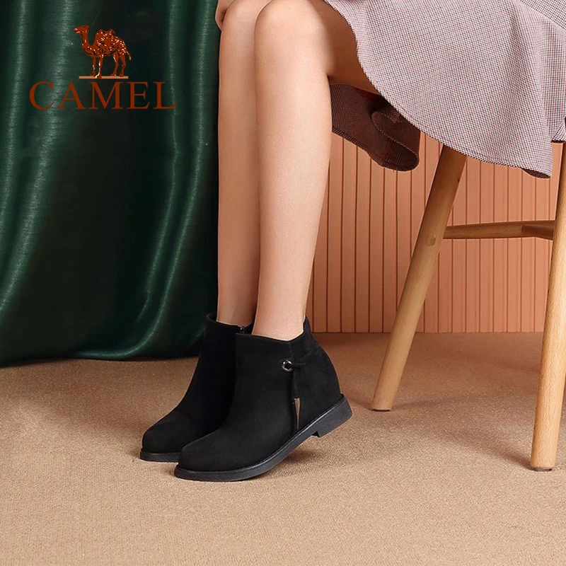 CAMEL/Женские ботинки в образце модель 2018 года короткие на плоской подошве Женская