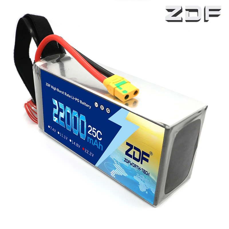 Литий полимерные батареи ZDF 22000 мАч 25C 6S 22 2 в аккумулятор для радиоуправляемого