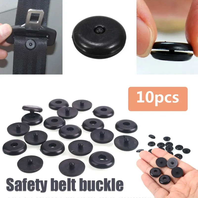 10 шт. ограничительная Пряжка пластиковый держатель переносной ремень безопасности кнопка остановки комплект ремень безопасности фиксатор ремня безопасности застежка черный