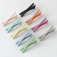 women bang clip fresh and small frosted hairpin candy color cross side clip girls hair accessories