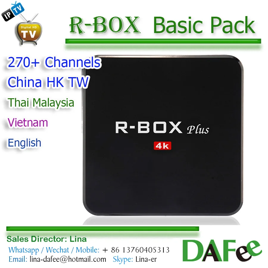 Дешевый Android 4 К HD TV Box R-BOX 2 г/8 г RK3229 часы Live IPTV с китайскими/ Тайский/Вьетнам pop 279