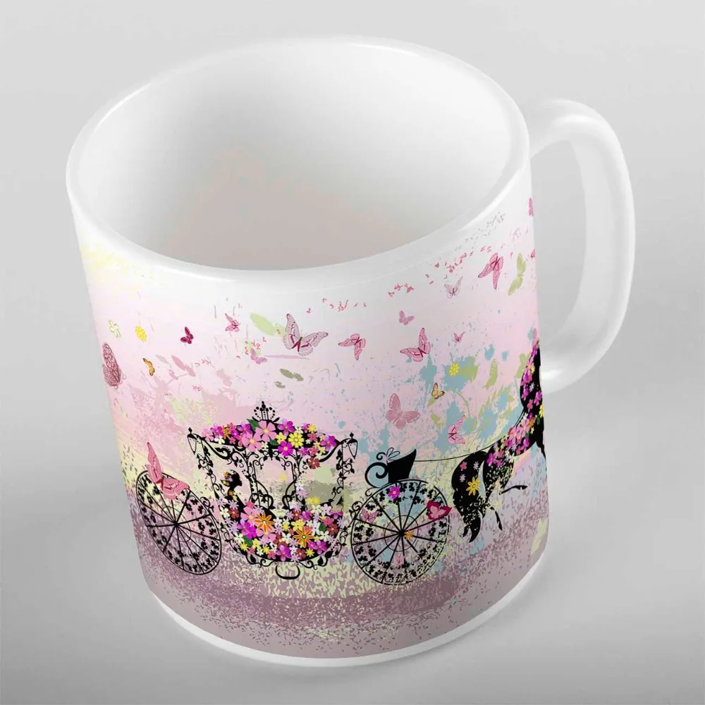 

Else Pink Floor Color Butterfly Princess Horse Car 3d Cartoon Print Children Kids Ceramic Drinking Water Milk Tea Coffee Cup Mug