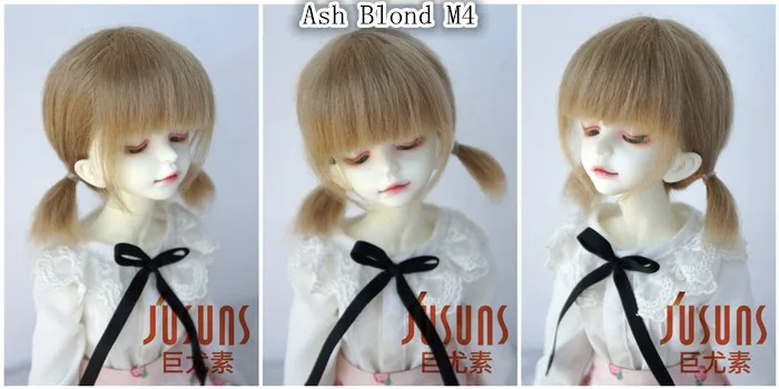 JD446 1/4 1/3 милые два пони BJD парики из мохера для кукол Мягкие Размеры 7-8 дюймов 8-9 дюймов кукольные волосы MSD SD модные кукольные аксессуары