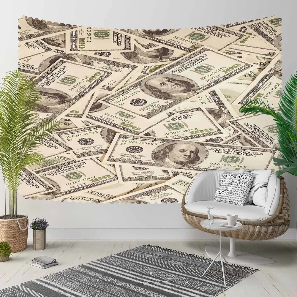 

Else Brown Gray Money Funny Rich Dolar 3D Print Decorative Hippi Bohemian Wall Hanging Landscape Tapestry Wall Art