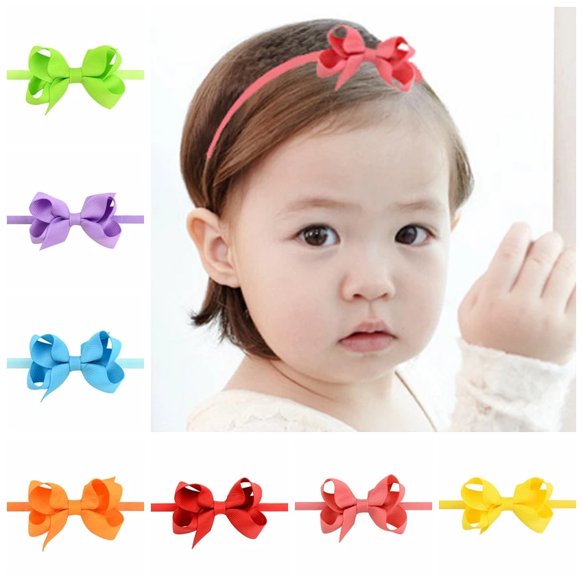 

20Pcs/Set Elastics Bands Hair Headbands bow-knot Hair Accessories For Girls Wrap Hairband Headwear 725