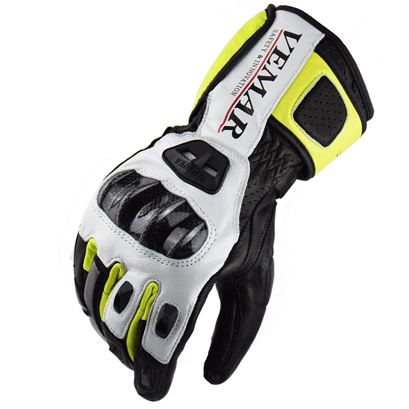 

Carbon Fiber Motorcycle Gloves Leather Glove Men Cycling Racing Guantes Moto Motorbike Luvas BMX Downhill Mountain Bike Gloves