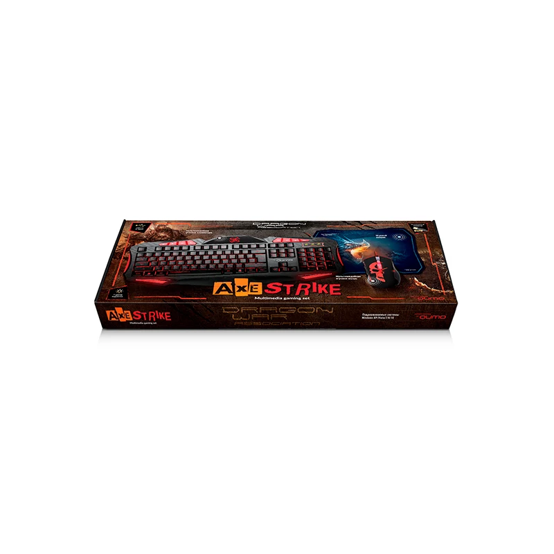 Игровой набор Клавиатура и Мышь Qumo Axe Strike | Компьютеры офис