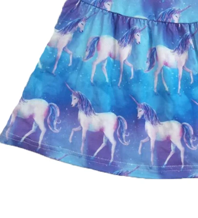Модный детский костюм для девочек маленькие летающие рукава красочный Рисунок