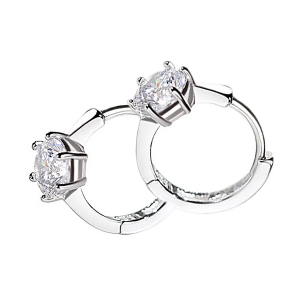 Новые Классические циркониевые серьги кольца с кристаллами для женщин роскошные