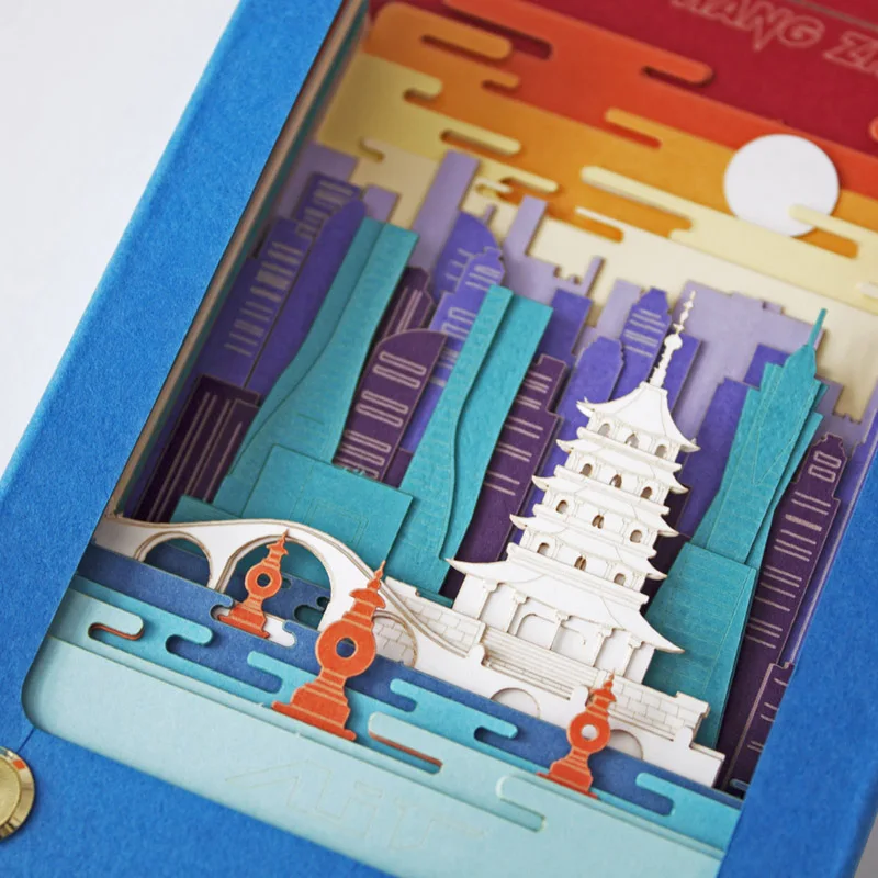 Карта AIT 3D Бумага искусство memopad CITY SKYLINE Ханчжоу | Дом и сад