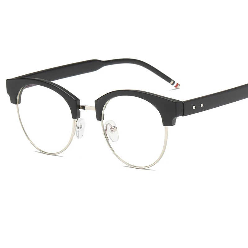 

Elliptical metal fashion glasses frame trend design personality glasses legs men women can be equipped with myopia glasses frame