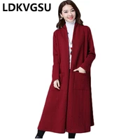 split vintage women spring autumn coat long kimono collar fashion pattern casual loose windbreaker jacket long sleeve outerwear