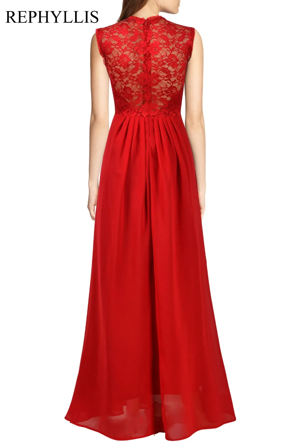 REPHYLLIS для женщин в винтажном стиле На шнуровке сзади прозрачная без рукавов