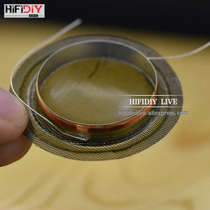 Спираль для высокочастотных динамиков HIFIDIY LIVE, 2 шт.компл., 1 дюйм, 25,4, 25,5 мм, мягкая чернаяПрозрачная Шелковая мембрана, высокие частоты запчасти для ремонта динамика, сделай сам