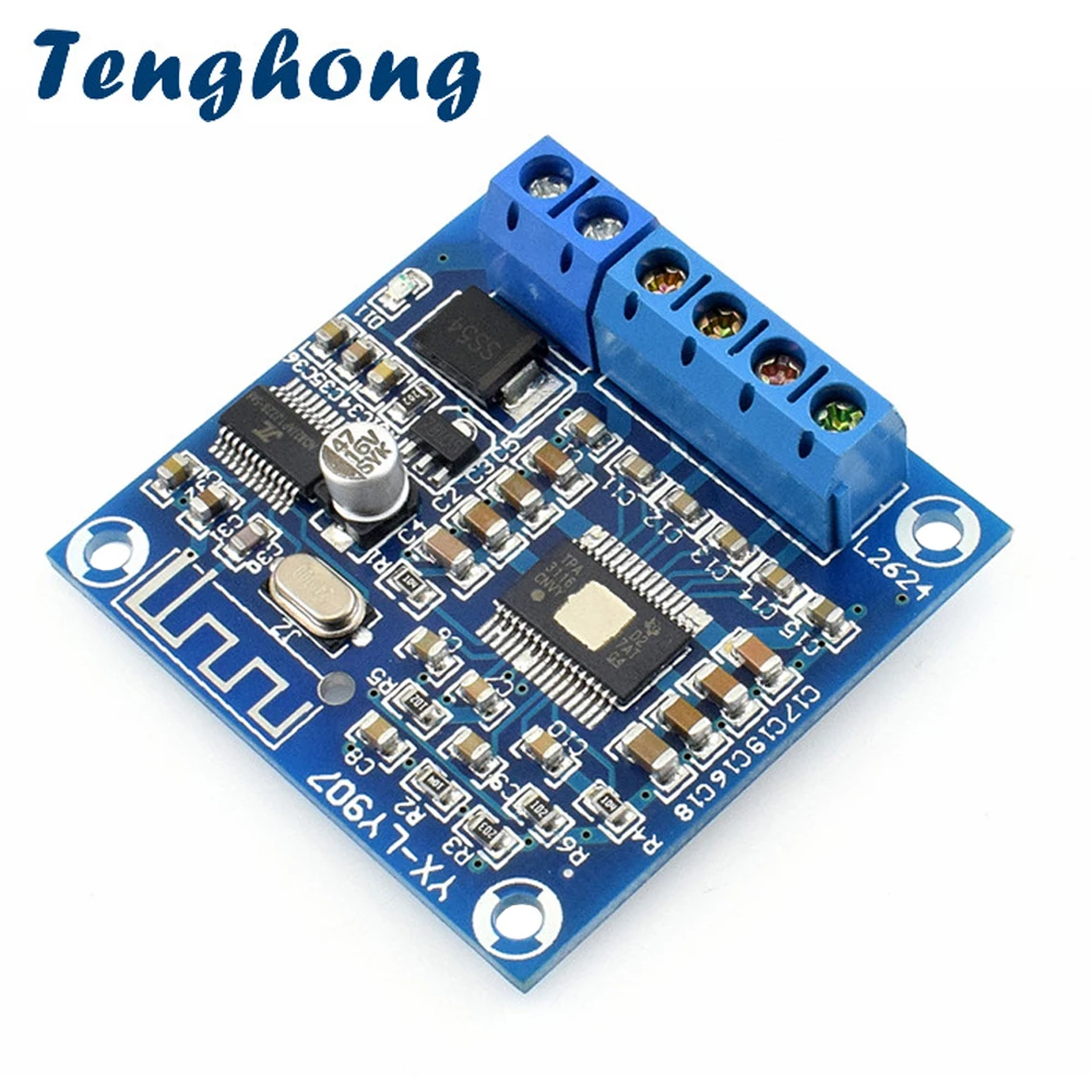 Плата усилителя мощности Tenghong TPA3116D2 Bluetooth 50 Вт * 2 модуль цифрового звука 0 каналов